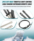 Heavy Duty 12Ft Boat Throttle And Shift Remote Control Cable For Outboard Motors 1979 To Present in packaging