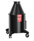 Wall Mounted Dust Collector With Turbo Suction And Dual Filter System, black wheeled vacuum for woodworking.