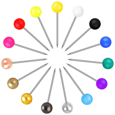 Super Dope 810 Piece Assorted Color Map Push Pins With Heavy Duty Stainless Steel Needles And Vivid Plastic Balls in various colors.