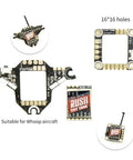 Smallest Tank Series FPV Video Transmitter with Rush Lock On Technology layout and components for Whoop aircraft