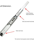 Heavy Duty Drawer Slides With Full Extension, 28 To 72 Inch Adjustable Length, Steel Ball Bearing Runners, Built To Last, Silent Smooth Operation, Rust Resistant Electroplated And Powder Coated Finish, Ideal For Cabinets, Tool Chests, And More, 2.0mm steel slide