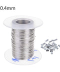 0.4mm 1x7 304 stainless steel wire rope on reel with clamps, Stainless Steel Wire Rope Kit For Railing And Marine Use 100m Reel