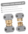 Adorable Garden Hose Repair Kit With Aluminum Alloy Fittings Ensures No Leaks So You Can Blast Your Yard Clean Without Hassle And Ditch The Old Broken Connectors For Smooth Simple Connections Today, gray brass fittings