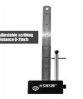 Heavy Duty Knife Maker Center Scribe And Adjustable Edge Line Scriber with 0-2 inch adjustable scale for precision marking.