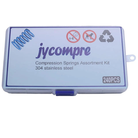 240-Piece Small Compression Springs Assortment Kit With 15 Different Sizes In 304 Stainless Steel For DIY Repairs And Projects in case