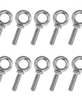 Heavy Duty 1/4-20 Lifting Shoulder Eye Bolts Stainless Steel 304 Marine Grade For Rigging Hoisting Anchoring And Pulling Threaded Nut Fasteners Pack Of 10