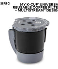 My K Cup Reusable Filter With MultiStream Technology For Ground Coffee, Brew Flavorful Single Cups, Gray, Compatible With Most Keurig Home Brewers For Fresh Morning Jolt.