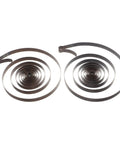 Two Piece Steel Clock Mainsprings Replacement Kit for Mechanical Clocks, universal fit shown in spiral shape.
