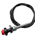 Beefy 10ft Vernier Locking Throttle Cable For Trucks And Industrial Gear Heavy Duty Replacement Cable With Black Knob