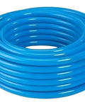 Top Tier Air Compressor Tubing And Heavy Duty Pneumatic Hose For Smooth Compressed Air Line Replacement, 3/4 Inch By 100 Feet, 200 Psi Rated Pipe With Quick Npt Fittings For Your Badass Shop Setup, coiled blue tubing.
