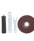 Badass Pneumatic Angle Grinder 11000 RPM Knockout Grinding And Polishing Tool parts including grinding disc and fittings.