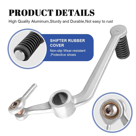Aluminum Motorcycle Shift Lever Replacement For Yamaha YZF R1 2004 2005 2006 2007 2008 With Black Rubber Footpeg OEM Style Shifter Pedal