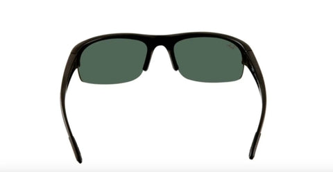 Back view of RB4173 601/71 Black Acetate Sunglasses With Gray Green Classic Lenses 62mm showcasing frame and lens color.