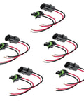 Grab This Awesome 5 Piece Ols Two Wire Weather Pack Connector Kit With Assorted Six Inch 16 Awg Waterproof Wires Perfect For Auto Marine Racing Or Industrial Jobs That Need Heavy Duty Sealed Connections.