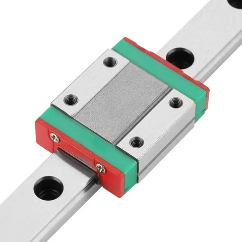 Close-up of Compact 250mm MGN12 Linear Rail Kit With 2 MGN12B Blocks, 12mm Width for CNC, 3D printing, robotics, and DIY projects