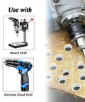 10-piece diamond drill bit set (5–12 mm) for tile/ceramic/glass/marble; compatible with bench and hand drills.