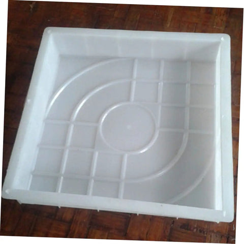 Easy To Use Reusable Concrete Stone Mold For DIY Garden Pathways Breeze Through Creating White Stepping Stones For Patios Walkways And Driveways Cement Brick Mould To Build Durable Backyard Paths visible from top angle