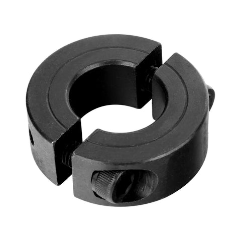 SINOAXISSPACE shaft collar, double-split clamp-on, 1/2 in bore, 1045 steel, M4 screws