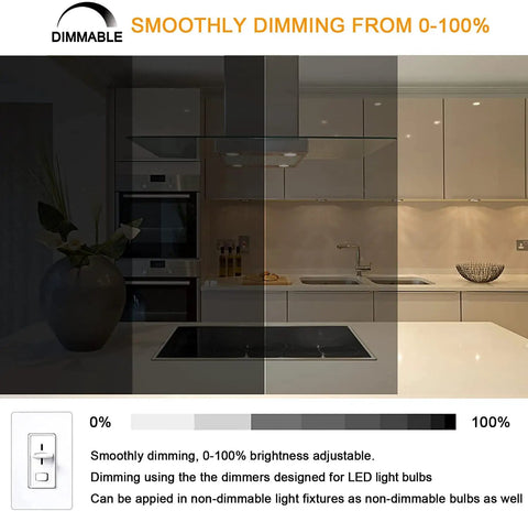 Ultra Efficient LED Bulbs Replacing 20W-25W Halogen, Dimmable Bi-Pin T4 Base, Warm White 3000K, 120V dimming demonstration