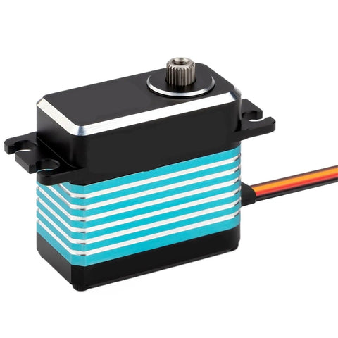 Badass 8.4V Brushless TTL Servo Motor Delivering A Solid 45 Kg Cm Of Raw Torque With Smooth PWM Control showing blue and black design.