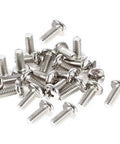 Heavy Duty M4 Stainless Steel VESA TV Mounting Screws 60 Piece Phillips Head Bracket Kit showing stainless screws for flat screens.