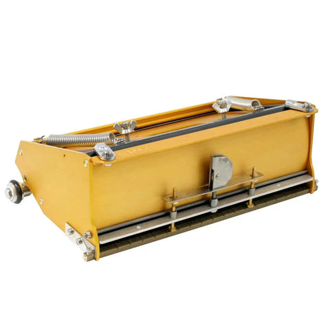 Pro Grade Drywall Flat Box Set With 10 Inch And 12 Inch Boxes Standard And Wizard Handles Pump And Box Filler Nozzle in gold finish