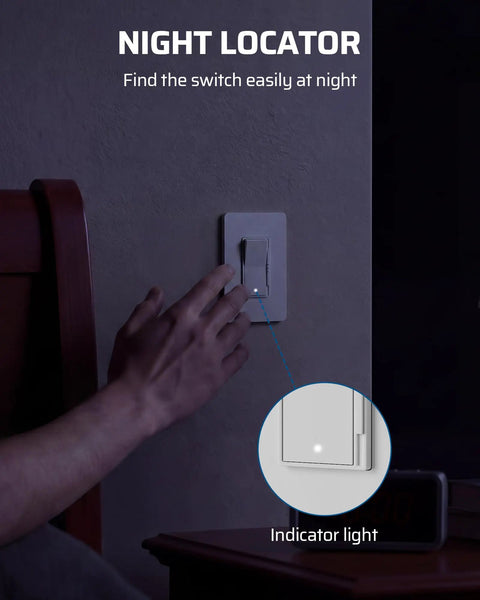 No Sweat Single Pole Three Way Slide Dimmer Light Switch With No Neutral Required For Smooth Led Cfl And Halogen Bulbs Dependable House Wall Control Box with night locator feature.
