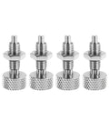 Set of 4 Spring Plunger With Quick Release Pins M6 Retractable Lockout Kit for tool boxes and equipment, stainless steel.
