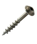 Close-up of Pack Of 1000 Pocket Hole Deck Screws Heavy Duty Number Eight By One And A Quarter Inch Square Drive For Wood