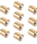 5mm Ball Dia Brass Electroplating Cabinet Door Ball Catch Latch Closures Set Of 10 arranged in two rows on a white background