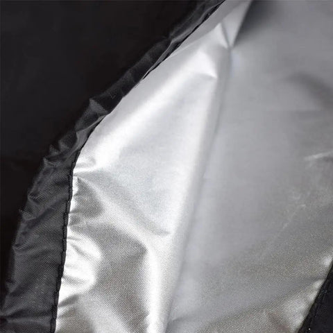 Interior view of Outdoor Swing Canopy Replacement Cover For 3 Seater Universal Patio Swing Waterproof Top Cover Beige 84X48X7To9 Inches Rain Or Shine