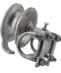 Heavy Duty 5 Inch Pipe Track Gate Rollers For Chain Link Gates Compatible With 1 7 Eighth Inch Post Galvanized Double U Wheels