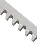 Close-up of 3/32 Inch B 3/16 X 6-3/4 HSS Keyway Broach Set teeth for manual broaching in metal, high speed steel for arbor press