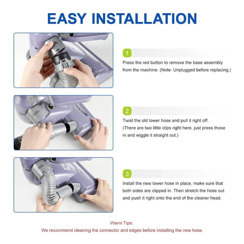 Step-by-step installation of Must Have Replacement Vacuum Hose For Shark Navigator Lift Away NV350 NV351 NV352 NV356 NV356E NV357 NV360 UV440 Part No 193FFJ