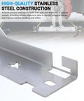 Pro Grade DIY Friendly Wheel Alignment Tool Set With Premium Stainless Steel Toe Plates and Connection Sheet in garage