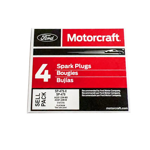 Box of Motorcraft SP479 spark plugs for Yellow Ignition Coil Pack Set Of 10 DG508 Curved Boot For Motorcraft Spark Plug SP479
