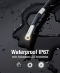 Two Way Articulating Borescope With 5 Inch IPS Screen 5.5mm Slim Probe And 5Ft Flexible Snake Endoscope waterproof in oil