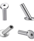 Heavy Duty Marine Grade T316 Stainless Steel Cable Protector Sleeves Kit For One Eighth Inch Railing Cables, 30 Degree Beveled