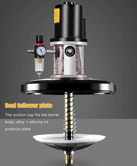 Beefed Up Portable Pneumatic Grease Pump 10 Gallon 40 Liter Air Powered Workhorse With 80 To 1 Ratio And 69 Mpa Pressure Includes Rolling Cart Grease Wand And Four Meter Hose For Quick Garage Upkeep