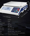 Industrial Counting Scale For Parts And Coins, 66 Lb 30 Kg Capacity, 0.1 G Precision, RS232 Port For PC Or Printer, Counting And Weighing