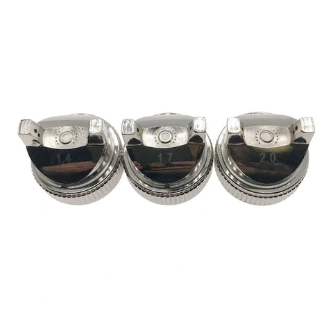 Go-To Heavy-Duty Replacement Nozzle Kit For H-827 HVLP Airbrush featuring 1.4mm, 1.7mm, 2.0mm nozzles for precise paint application.