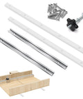 Table Saw Crosscut Sled Kit With Aluminum T Track And UHMW Miter Bars For Precise DIY Woodworking Includes Knob Bolt And Screws Set