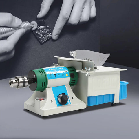 Powerful 750W Lapidary Saw Polisher Kit with adjustable speed, 4in blade, and accessory set for cutting and polishing jade, metal, wood.