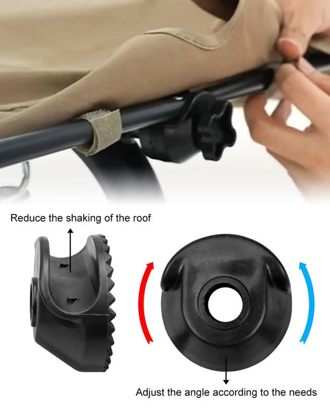Durable Weatherproof Plastic Fittings Kit For Attaching Canopy Frame To Outdoor Swing Frame 2 Pack Plug And Play Setup.