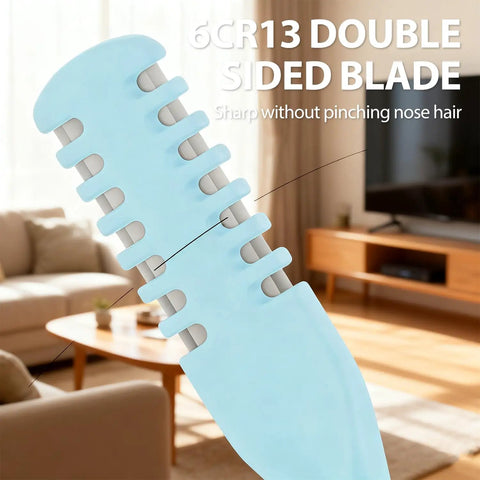 Close-up of 6CR13 double-sided blade for 2-In-1 Nasal Hair Cutter With Double Sided Nose Hair Knife For Men And Women