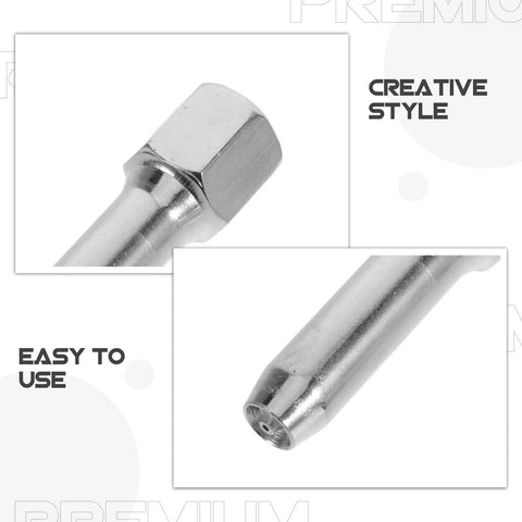Close-up of steel Grease Gun Nozzle Set 2 Pcs Universal Fit for Cars Trucks and Industrial Equipment with durable coupler.
