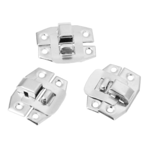 Antique Silver Box Hasp Lock Kit 20 Pcs for Jewelry Boxes and Suitcases 24x19mm Durable Iron Hardware Latches Clasp Clip Retro Design