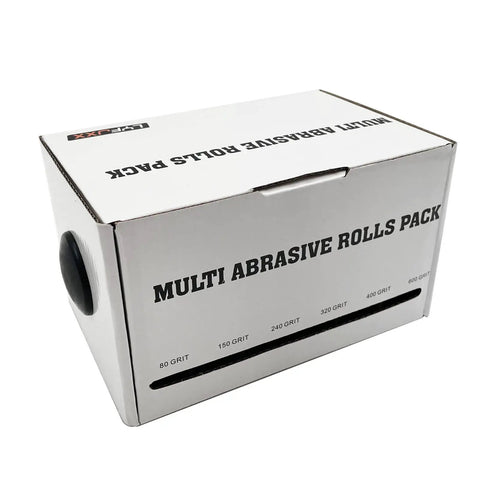 Box of Emery Cloth Roll Set Six Grits 80 150 240 320 400 600 Pro Grade Heavy Duty For Woodworking And Metal 8 Meter Rolls Aluminum Oxide