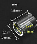 Heavy Duty Heat Resistant #10 Glass Cups And O-Rings For SR WP 17 18 26 And WP 9 20 TIG Welding Torches Full 30 Piece Consumable Kit With Nozzles, glass cup dimensions displayed.