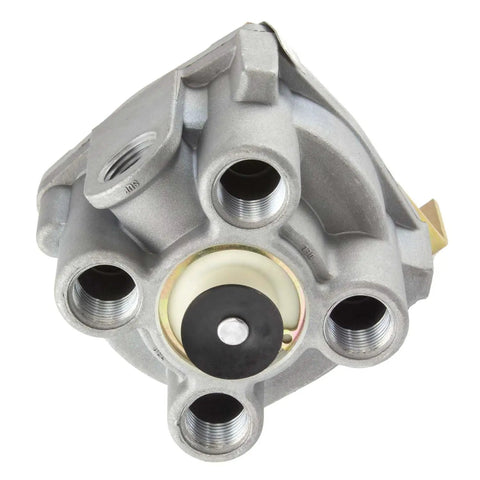 Beefy Heavy Duty Air Brake Relay Valve R 12 Type with visible ports and metallic body for truck brake systems.